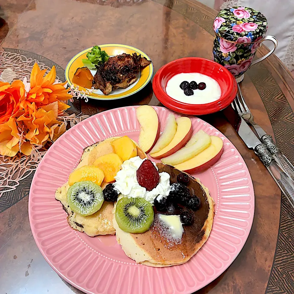 パンケーキ朝ごはん|ショコラさん