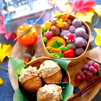 どんぐり稲荷チーズ入りおにぎり弁当|kukulutomo ❁𓎪 ⡱𓎩‎𐩢𐩺𓎪 ⡱さん