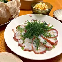 タコのカルパチョ　ディルまみれ|むぎこさん