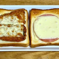 ☆さんまフライチーズトースト ☆ハムチーズトースト| まぁたんさん