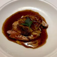 ④11月14日・［焼鳥コース］・熟成鶏のフォアグラソテー😊✨（上にちょこっと乗ってました😅）