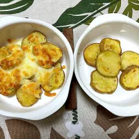 キタアカリのチーズ焼きと塩コショウ焼き|jackybeanさん