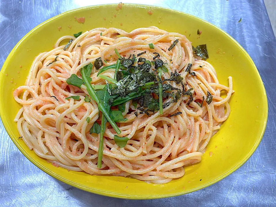 辛子明太子とルッコラのパスタ|ひろたかさん