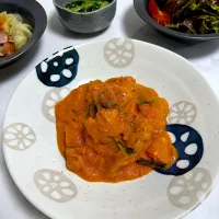 かぼちゃと鶏肉のトマトクリーム煮| なみさん