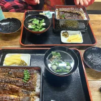 足助の鰻屋「川安」さんの鰻重(肝吸い付き)