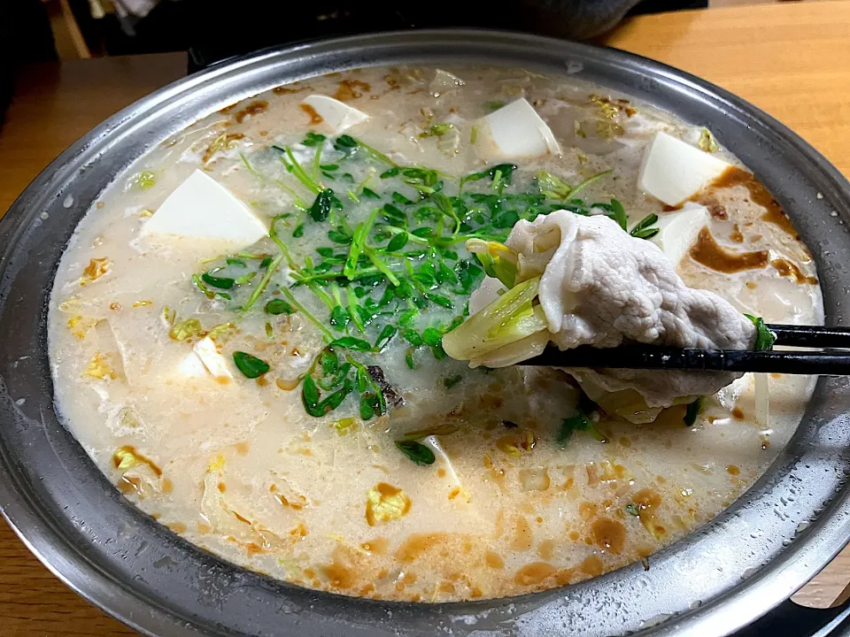 ＊黒マー油とんこつしゃぶしゃぶラーメン鍋🍲＊|＊抹茶＊さん