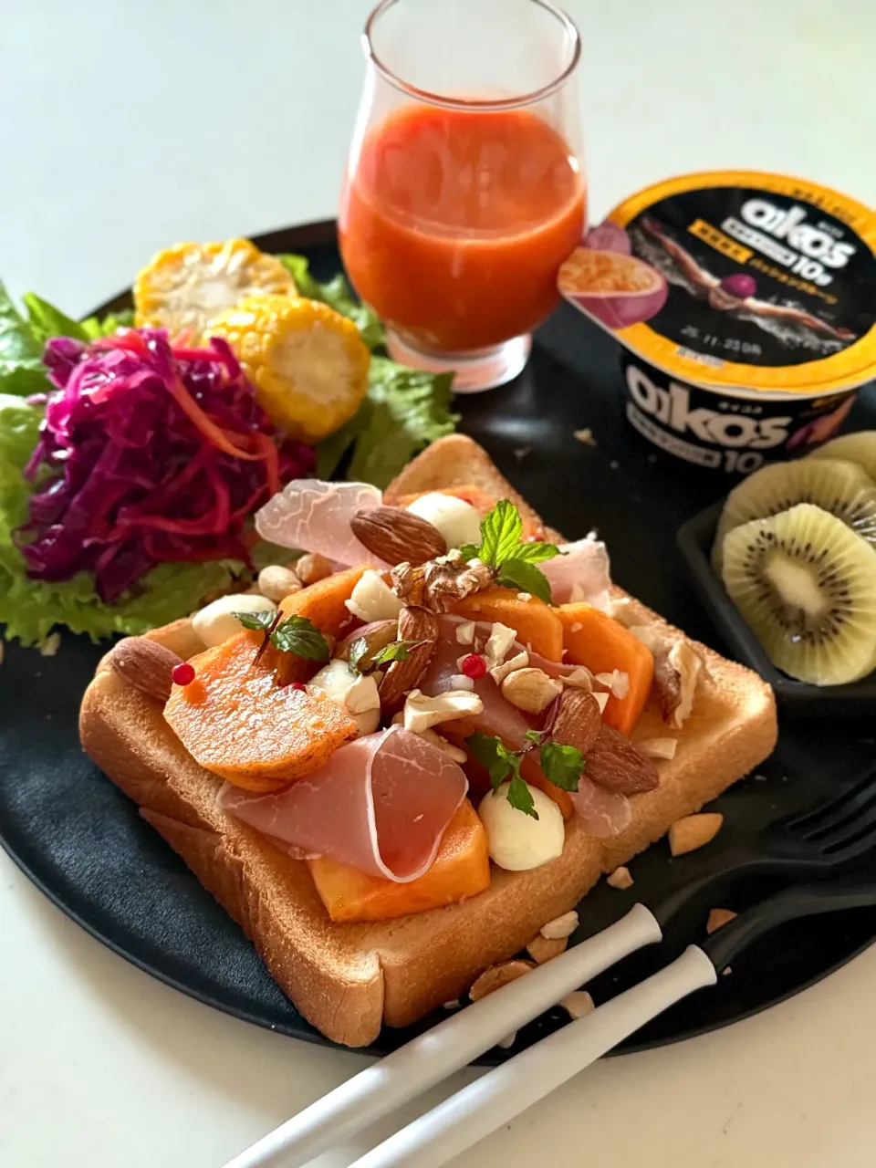 ゆかりさんの料理 柿トースト😘|ゆかりさん