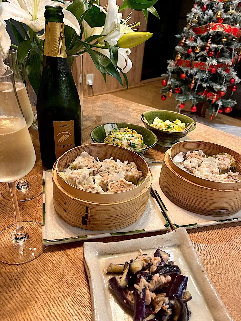 自家製焼売　茄子とツナのおひたし　チャーハン|izunさん