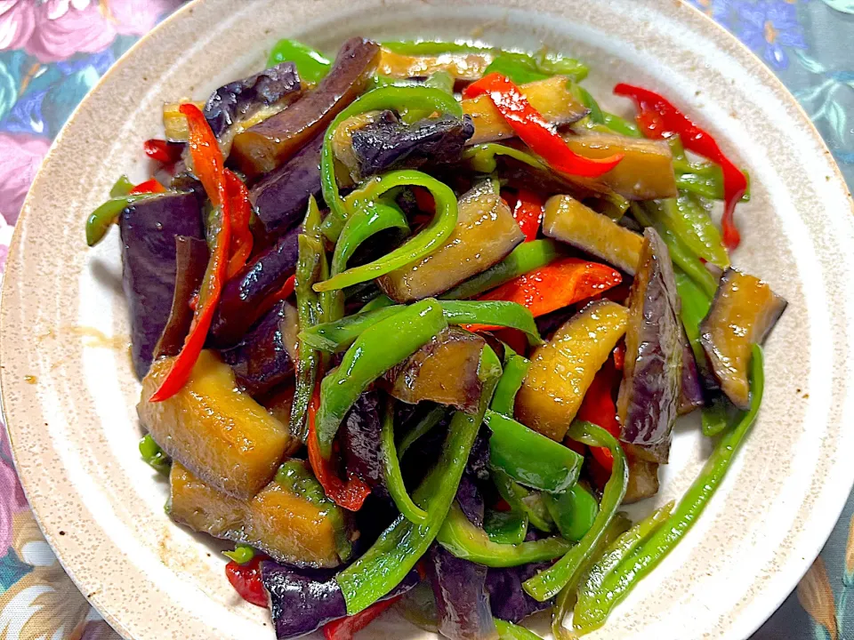 茄子とピーマン炒め|みーこさん