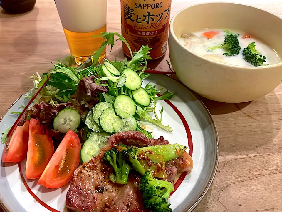 ポークソテー・ホワイトシチュー|くり子さん