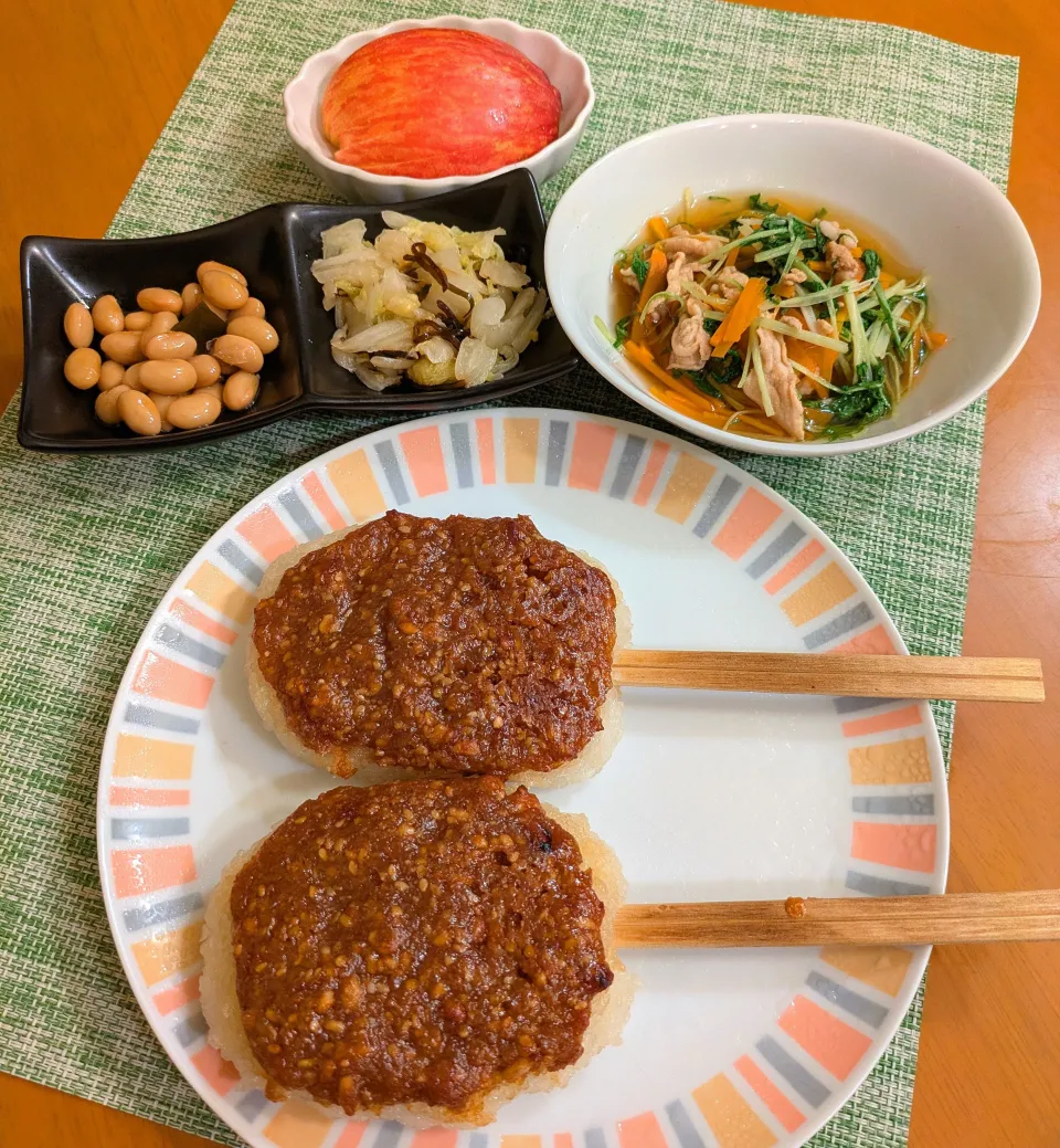 ☆五平餅　☆煮物　☆昆布豆＆浅漬け　☆りんご|chikakoさん