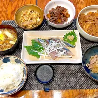 秋刀魚のお刺身と砂肝料理|kanonnさん