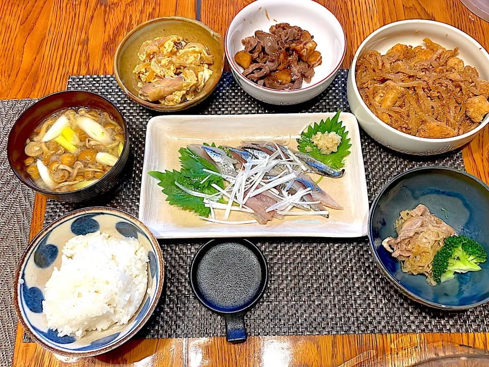 秋刀魚のお刺身と砂肝料理|kanonnさん