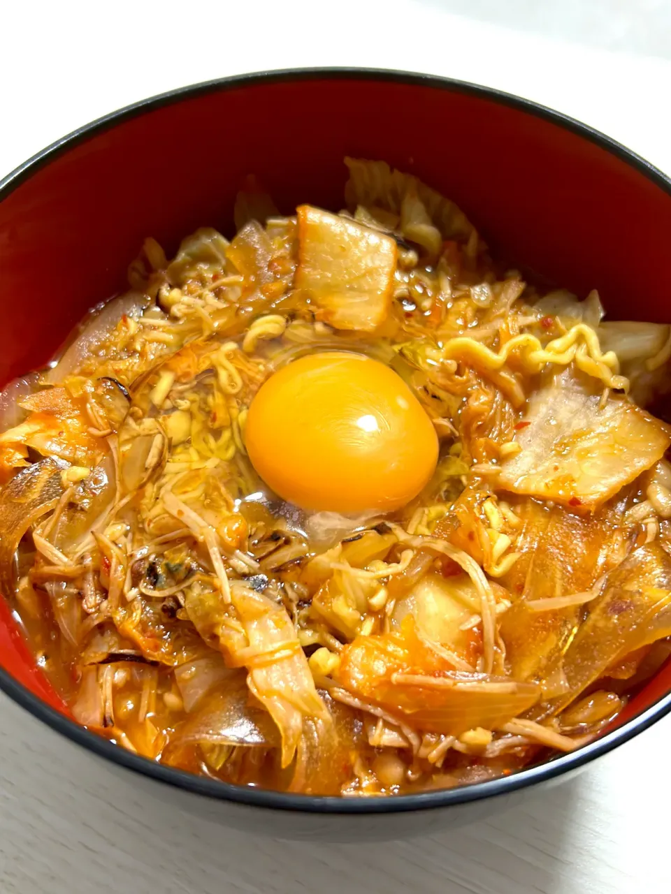 お月見キムチラーメン|マロンちゃんさん