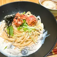 明太クリームパスタ|いくさん