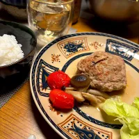 自炊　酒蒸しハンバーグ|みんさん