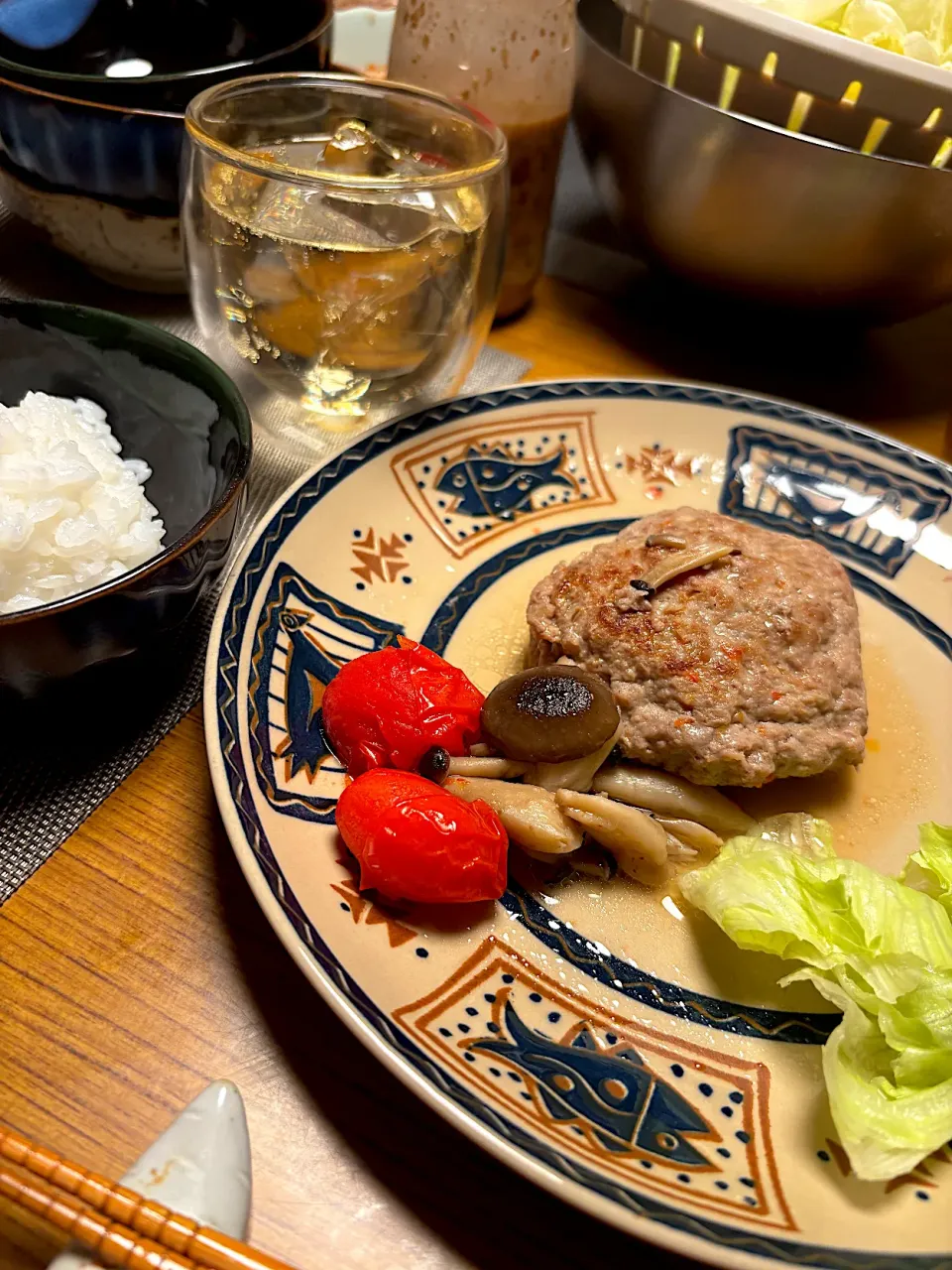 自炊　酒蒸しハンバーグ|みんさん