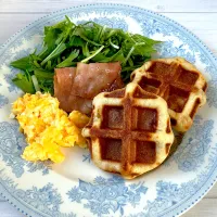 オーバーナイトワッフルのモーニングプレート|紅茶とお菓子と時々ごはんさん