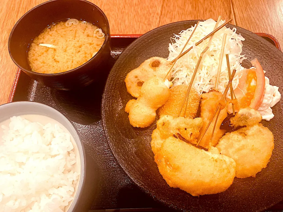 串揚げ定食|キリくんさん