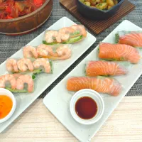 サーモンとエビの生春巻き|あゆみ│ハレシピさん