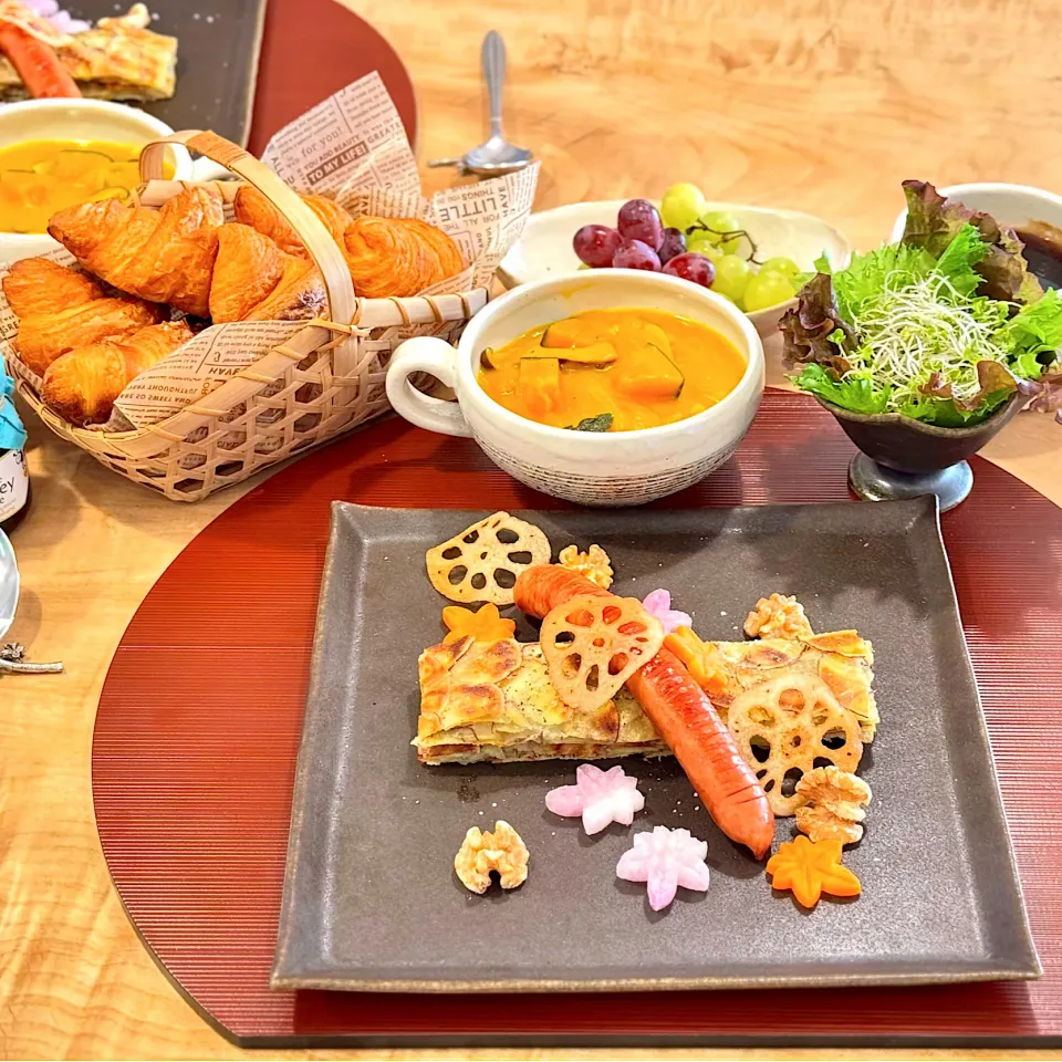 薩摩芋ガレット&焼きソーセージ|1480_kojiさん