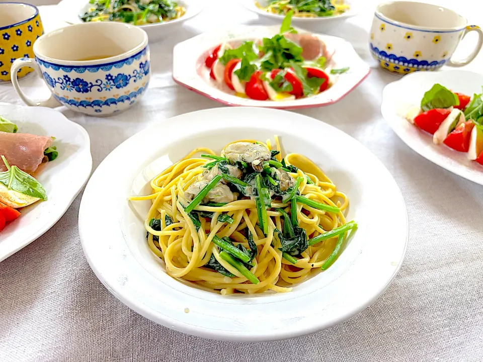 牡蠣とほうれん草のクリームパスタ🦪🍝|ゆかりさん