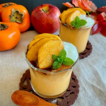 Snapdishの人気料理写真:ゼラチンなし☆柿プリン