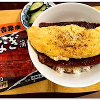 山椒マシマシ👀うなぎ蒲焼き＆だし巻き玉子丼🥚|ワイントンさん
