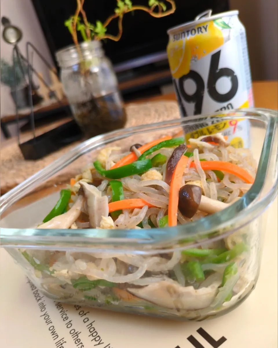 糸こんにゃくの柚子胡椒炒め煮|まりおさん