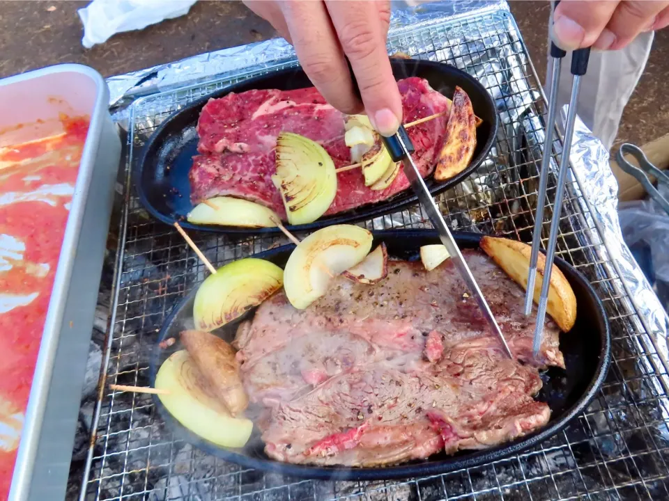 BBQ でステーキ|Takeshi  Nagakiさん