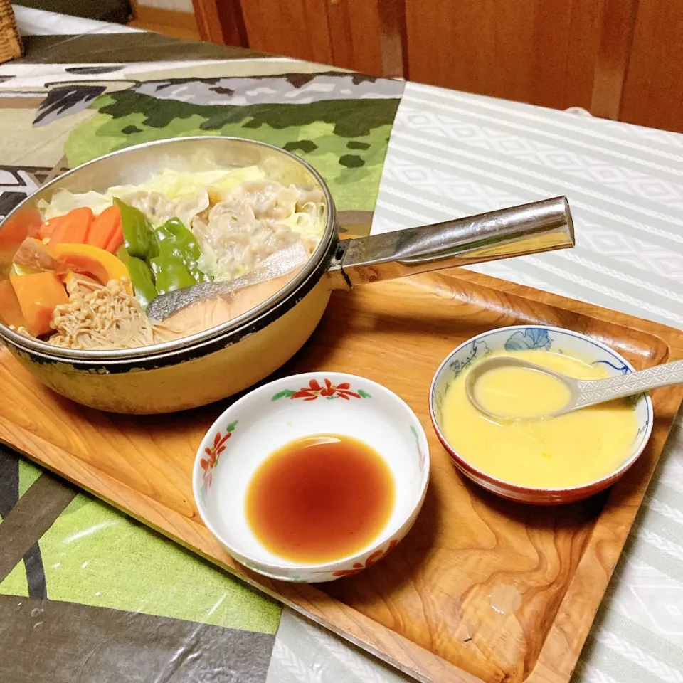 grandmaの晩ごはん☆ 今夜は蒸し野菜とコーンスープで頂きます|kaoriさん