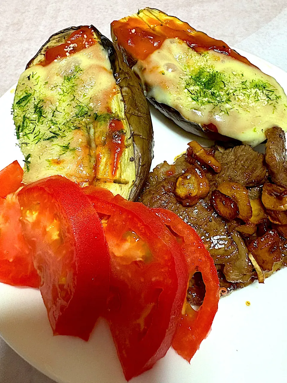 茄子のチーズ焼き|笑福さん