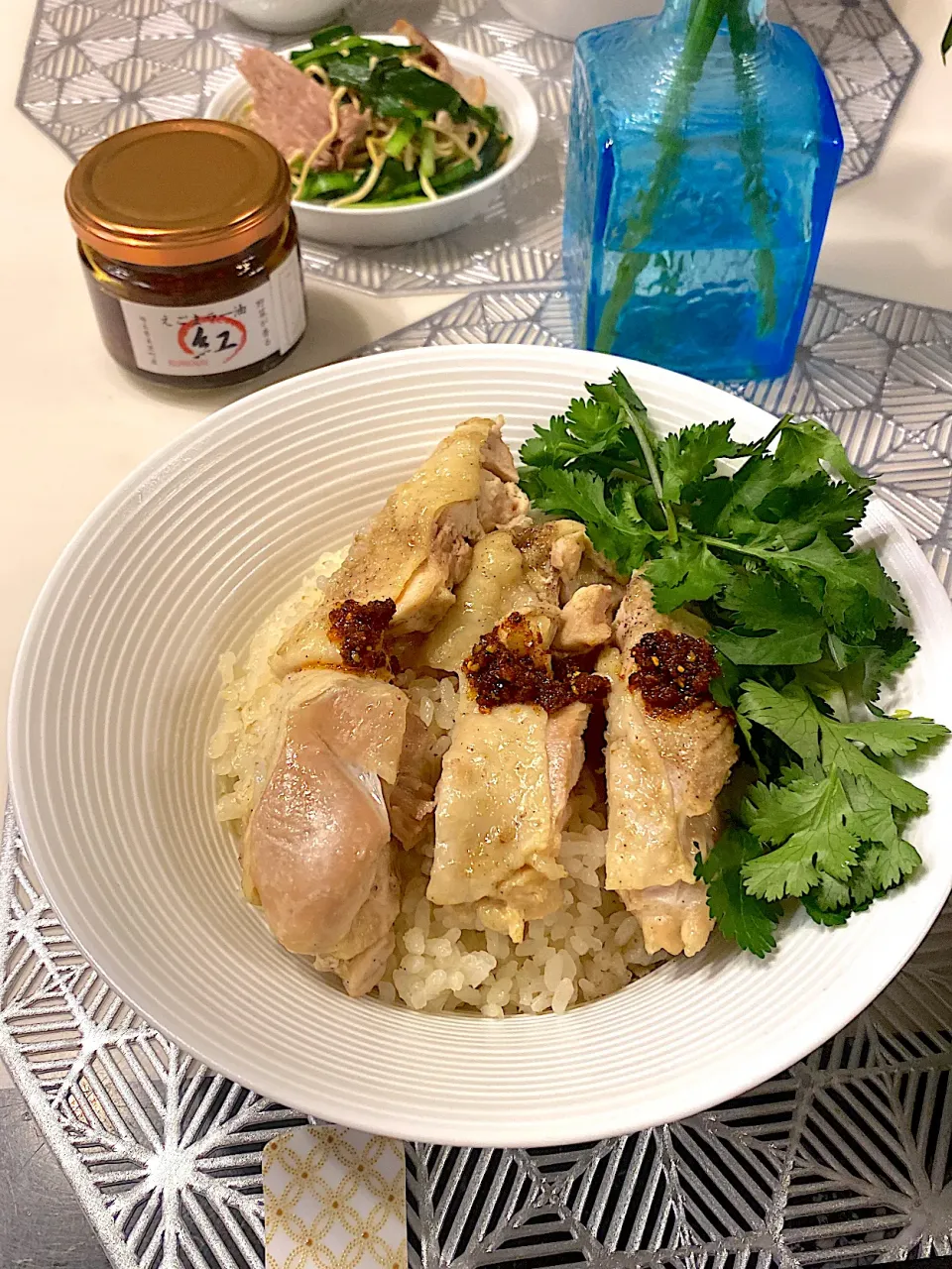 カオマンガイとえごまラー油|エミッフィさん