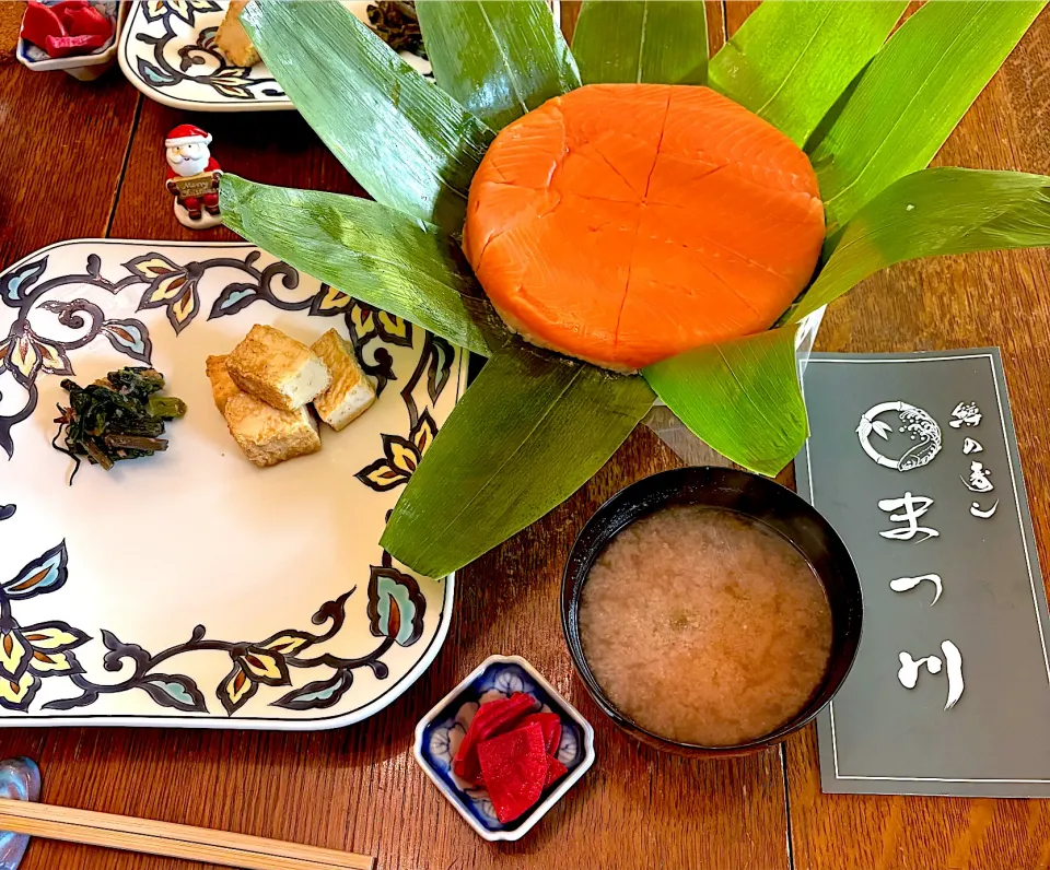 晩ごはん#鱒寿司|小松菜さん