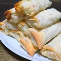 パパ作🥸キャベツとカニカマの春巻き|ぱんだのままんさん