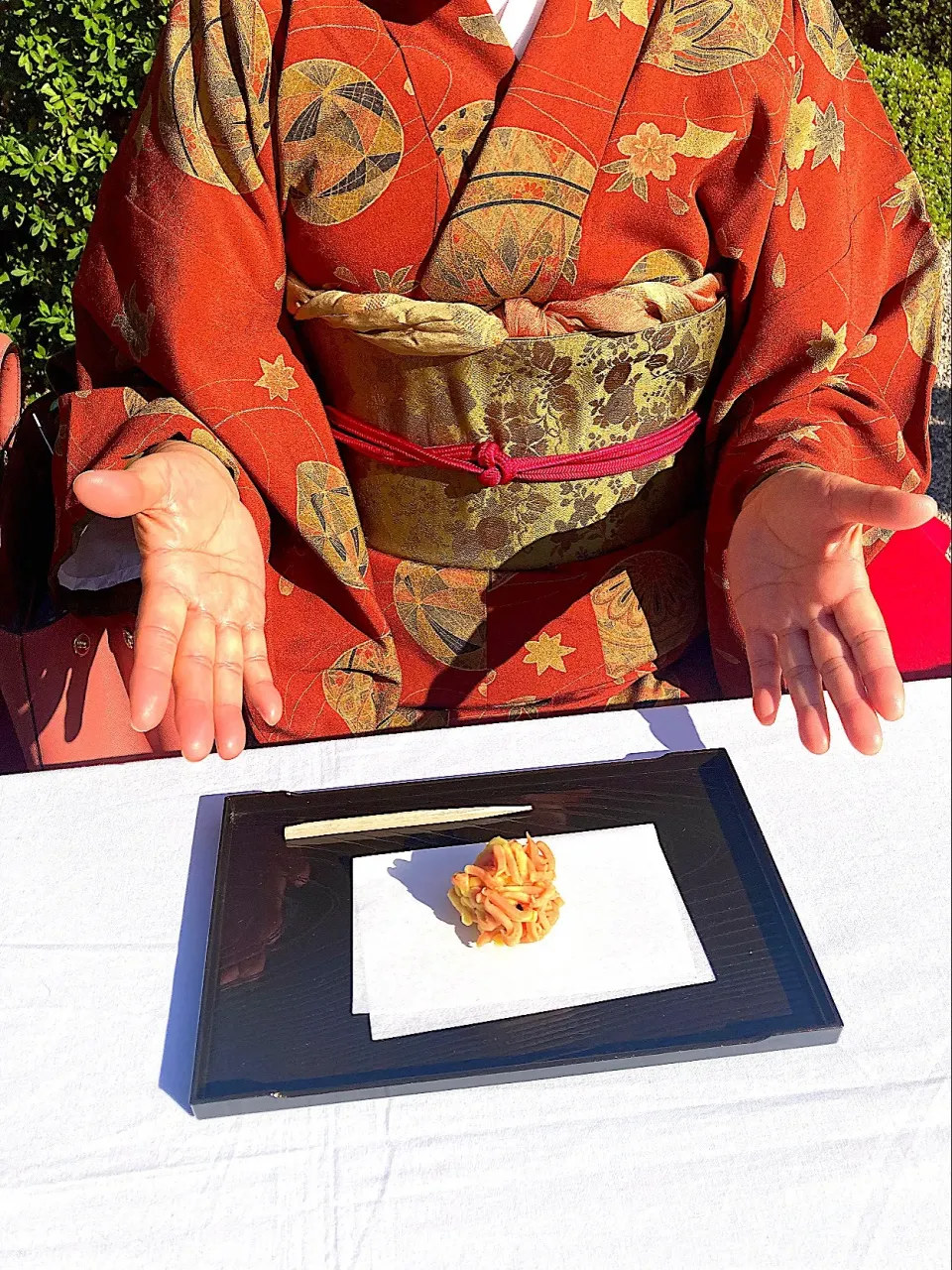 東山荘紅葉茶会の和菓子「錦秋」|はやとさん