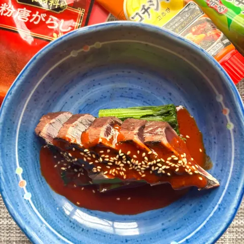 「粉唐がらし」を使ってみたSnapdishの料理・レシピ写真:よだれ鰹　韓国風