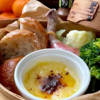 蒸籠で五香粉香るチーズフォンデュで朝ごはん☀️|9421beruさん