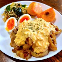 豚こまと蓮根のタルタル照り焼き|凛さん