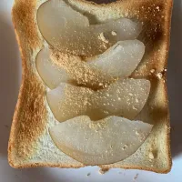 梨のコンポートときな粉のトースト|そらまめさん