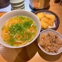 イカ天うどん w/ かしわ飯(小)|T. Wonderさん