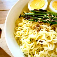 焼きいんげん塩らーめんかため仕上げ| ご飯はん♪さん