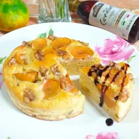 fumfumさんの無花果のヨーグルトケーキを柿で