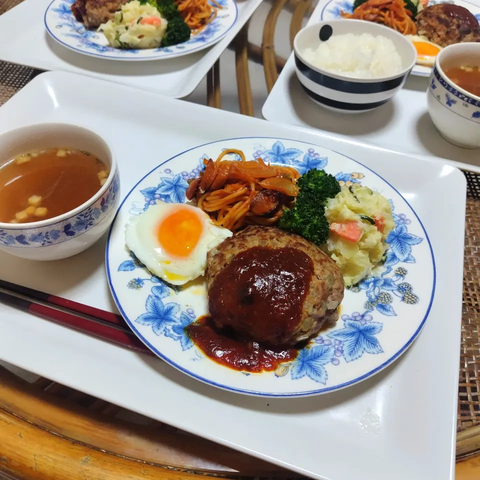 娘作、ハンバーグプレートです✨美味しかった〜🥰いつもありがとう✨💖|rikako♪。.:＊さん