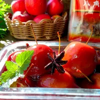 八角de姫りんごの赤ワインコンポート🍎