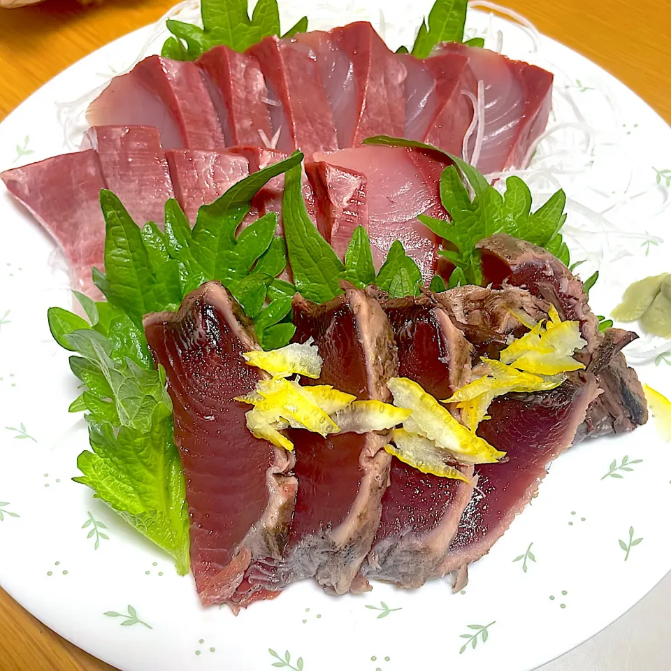 はまちとカツオのお造り|れもんさん