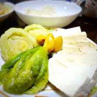 キャベツ、白ナスのナムル漬け＆味噌漬け豆腐|tonaさん