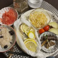 11/17晩ご飯：鮭のレモンマヨ蒸し|ななみんさん