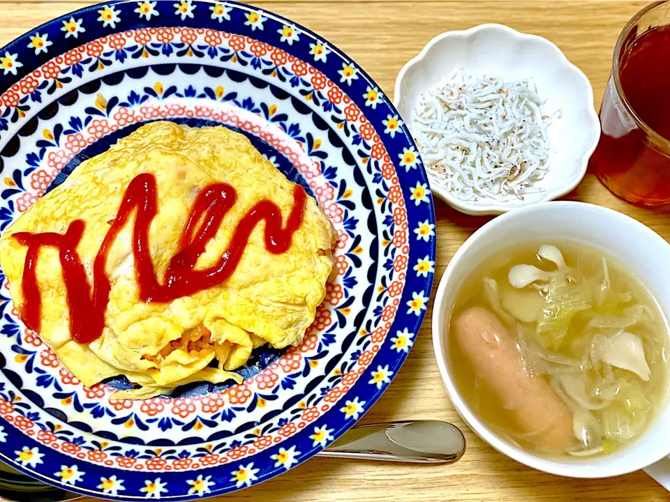 夕飯 オムライスなど|ふわふわさん