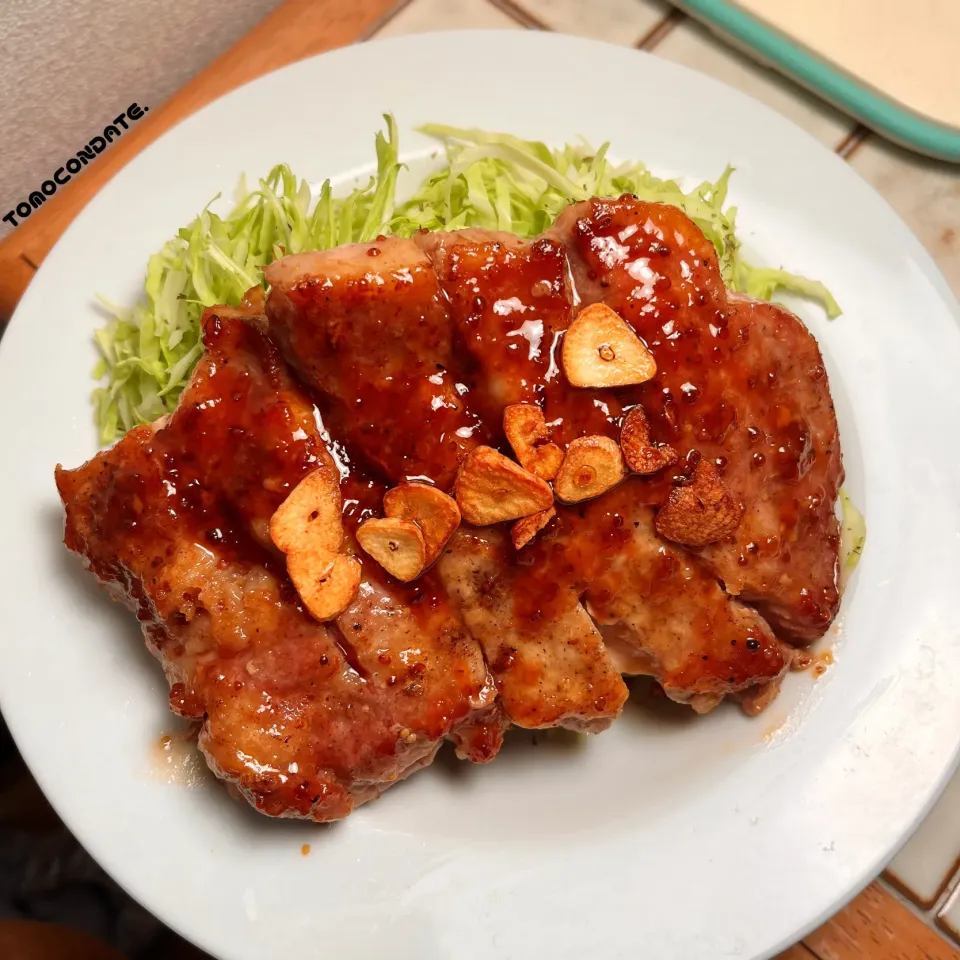 ハニーマスタードソースでトンテキ🐷♡|🇯🇵ともこちゃん。さん